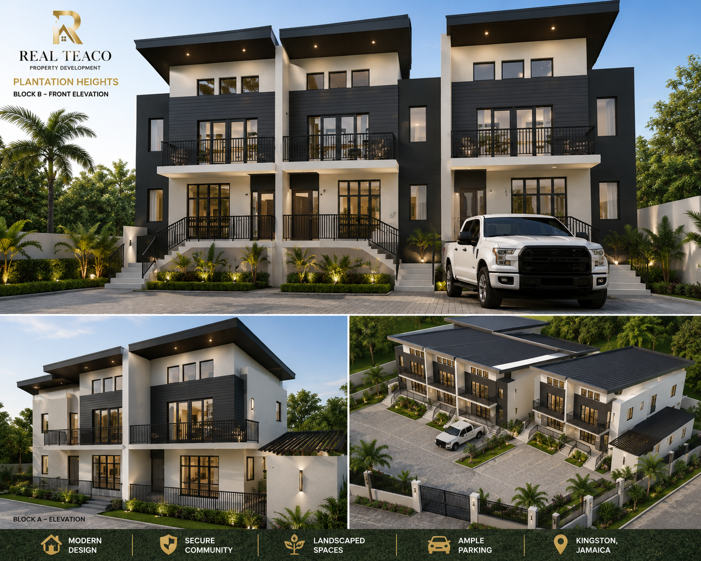 3D architectural presentation of Plantation Heights by Real Teaco Property Development